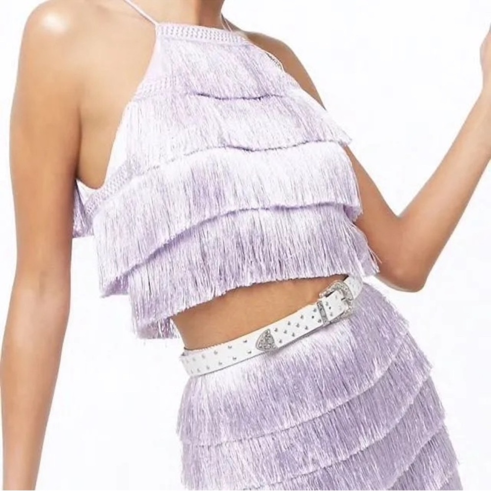 Forever 21 Lavender Fringe Top - Picture 2 of 5